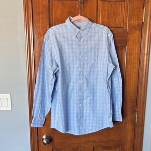 L.L. Bean Men's Wrinkle-Free Pinpoint Oxford Cloth Shirt Size MR